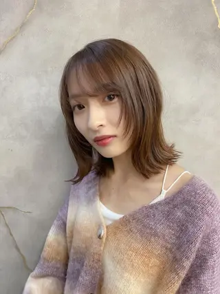 ミディアム カラー ヘアアレンジ 🇰🇷韓国ヘア/ レイヤー/まさ❣️のヘアスタイル