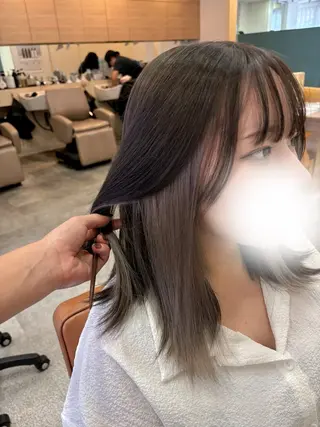 セミロング カラー アスカ/ 武庫之荘美容室のヘアスタイル