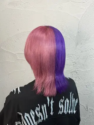 セミロング カラー 柏ハイトーン特化🌈 だいちのヘアスタイル