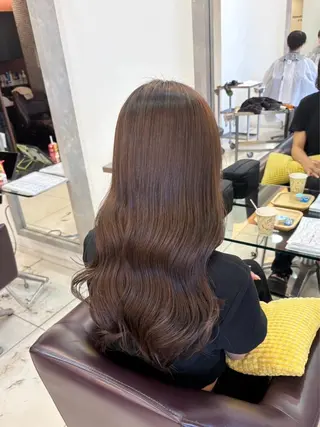 セミロング カラー トップスタイリスト 林すずかのヘアスタイル