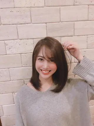 ミディアム 韓国ヘア🇰🇷髪質 改善たけるのヘアスタイル