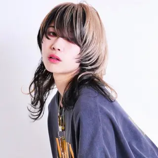 セミロング カラー ヘアアレンジ 大橋 拓巳のヘアスタイル