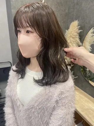 ミディアム カラー いなみね はるきのヘアスタイル