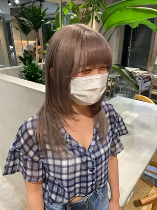 セミロング カラー cinq所属・ハイライトカラー ❤︎hirokoのヘアスタイル