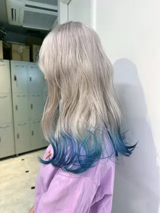 ロング カラー 曲がる縮毛矯正✨️ パーマ🌀 晃哉‎のヘアスタイル