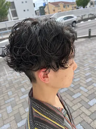 ショート パーマ メンズ SALOWIN名古屋本山店所属・🍏ナガヤマ ヒデアキ🍏のヘアスタイル