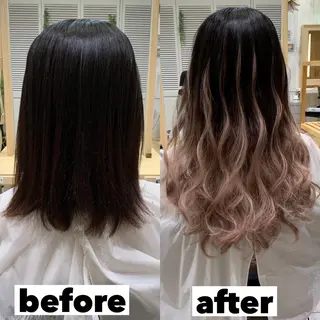 ロング カラー ヘアアレンジ マツエク・マツパ TATSUYA アートディレクターのヘアスタイル