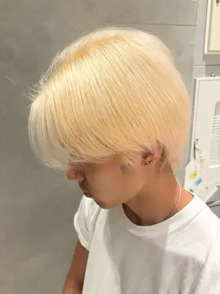 ショート カラー メンズ 落ちる黒 森崎雄斗のヘアスタイル