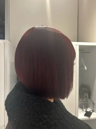 ショート カラー ピンク/ベージュ /似合わせ/田島百華のヘアスタイル