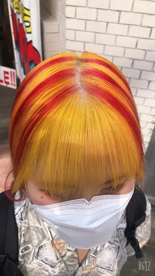 セミロング カラー デザインカラー🎨 下北沢 / 磯部のヘアスタイル