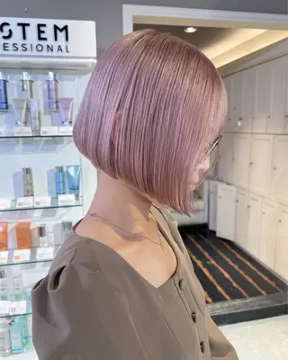 ショート カラー レイヤーカット/ボブ 韓国ヘア🪄REN.のヘアスタイル