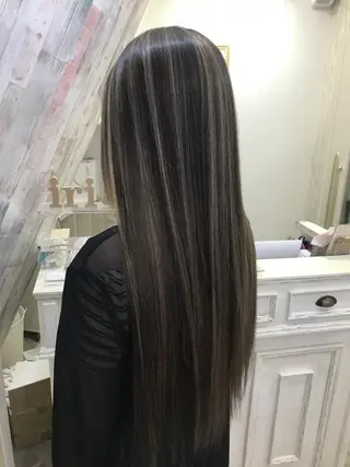 ロング カラー 前髪カット無料🎉 髪質改善✨影山湧市のヘアスタイル