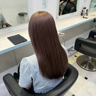 ロング カラー 🩷モテ髪&透明感 🩷ミルクティー🩷のヘアスタイル