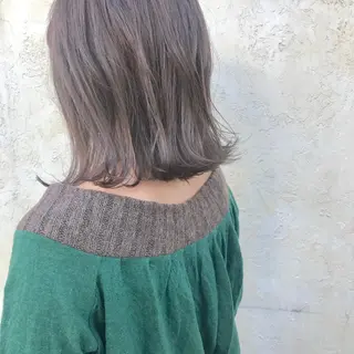 ミディアム カラー ヤスドミ ケイスケのヘアスタイル