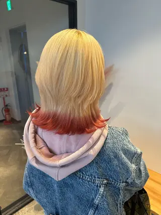 ミディアム カラー yuika .のヘアスタイル