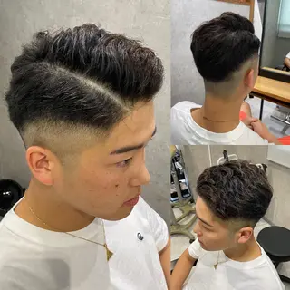 メンズ R/🤎 パーマ&ブリーチ🔥のヘアスタイル