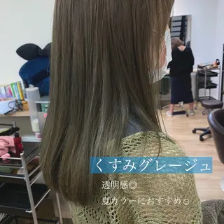 セミロング カラー hair&eyelash Truth所属・Truth上谷綾子/ 名古屋市北区/黒川駅のヘアスタイル
