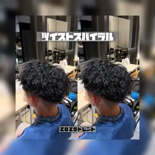 パーマ メンズ 石黒 龍大のヘアスタイル