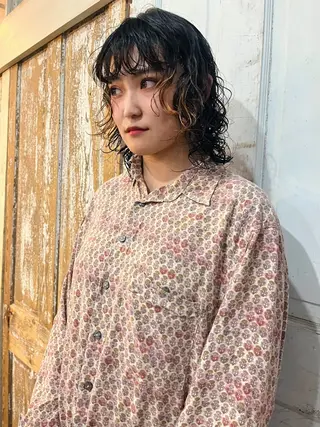 ミディアム ハイトーン/顔まわり レイヤー/YUKAのヘアスタイル