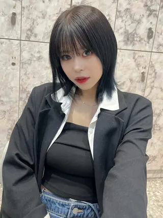 ミディアム 🎀しゅな/韓国 レイヤー/透明感♡のヘアスタイル