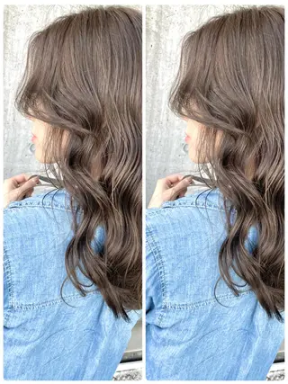 セミロング カラー 🌟透明感カラー 🌟松岡勇輝のヘアスタイル