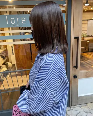 ミディアム カラー あずまぐち めぐみのヘアスタイル