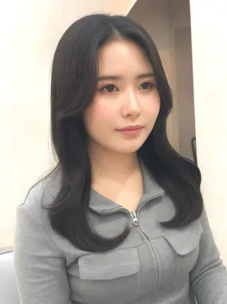 セミロング ✨韓国ヘア✨ レイヤー✂️鎌倉楓麻のヘアスタイル