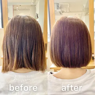 ショート カラー パーマ KIZU 髪質改善 オカルト怪談のヘアスタイル