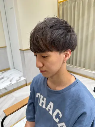 カラー メンズ AMI ウルフパーマ/メンズのヘアスタイル