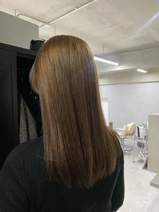 ロング カラー 田代 佳穂のヘアスタイル