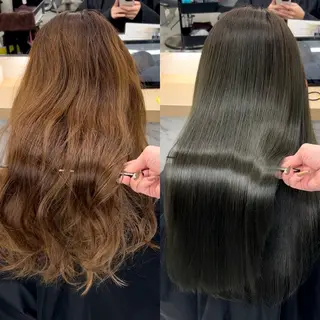 ロング カラー youres hair 髪質改善トリートメント&ヘッドスパ  新宿三丁目店【ユアーズヘア】所属・🦋透明感カラー 👑NODOKA🦋のヘアスタイル