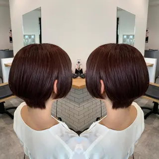 ショート カラー レイヤーカット/ 艶カラー/RYOMAのヘアスタイル
