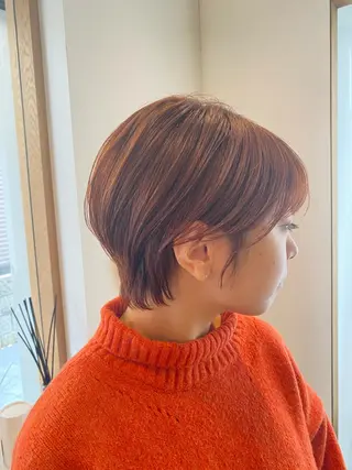 ショート カラー 美髪ストレート 川本雄己のヘアスタイル