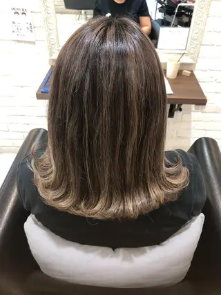 セミロング 韓国風ヘア♡ runaのヘアスタイル