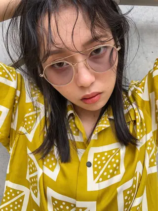 セミロング nessヤマサキ リュウタのヘアスタイル