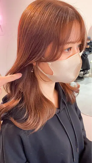 セミロング カラー 髪質改善サロン Sea shinjuku 新宿南口【シー シンジュク】所属・髪質改善/韓国ヘア レイヤー/新宿/ロミのヘアスタイル