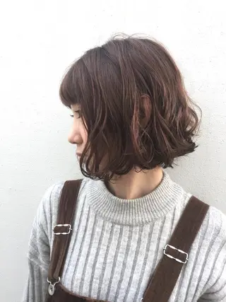 ショート パーマ 福地 礼奈のヘアスタイル