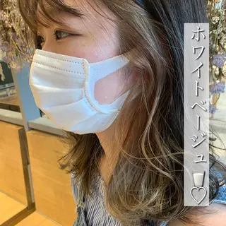 セミロング カラー 吉原 由菜のヘアスタイル