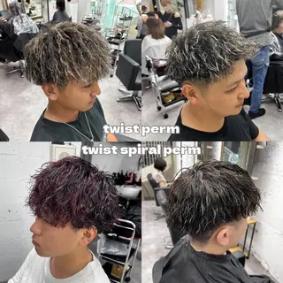 パーマ メンズ 笹江 瑞穂のヘアスタイル