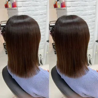 ミディアム パーマ 染野 匠のヘアスタイル