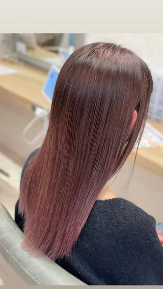 ミディアム カラー ヘアアレンジ 髪質改善×ハイトーン 中田啄也のヘアスタイル