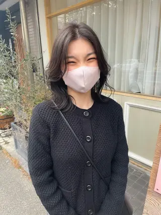 ミディアム カラー パーマ ヘアアレンジ キッズ ネイル マツエク・マツパ アイブロウ belta.🌱 安藝夏花🌻のヘアスタイル