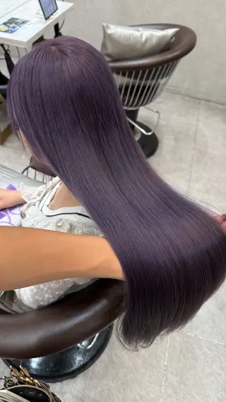 ロング カラー ケアブリーチ 韓国レイヤーKYONのヘアスタイル