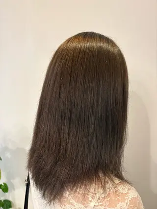 ミディアム 田中 希のヘアスタイル