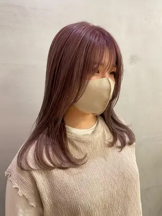 ロング カラー ヘアアレンジ Rinon所属・沖 真琴のヘアスタイル