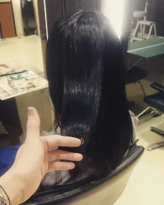 セミロング カラー - -のヘアスタイル