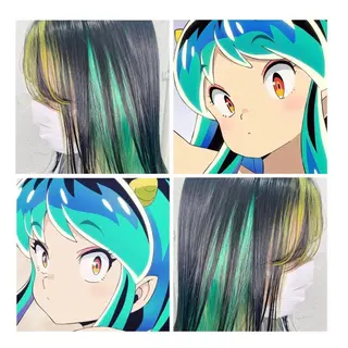 ミディアム カラー GARU-ガル-所属・TSUNO🦖 派手髪/オタク美容師のヘアスタイル