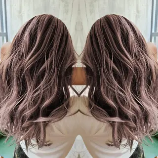 セミロング カラー cherie所属・バレイヤージュ/ ハイライト/大内格のヘアスタイル