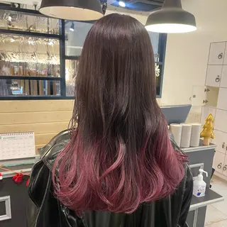 セミロング カラー スナコザワ レナのヘアスタイル