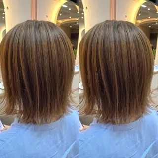ショート カラー ブリーチ無し透明感 カラー🦕まどかのヘアスタイル
